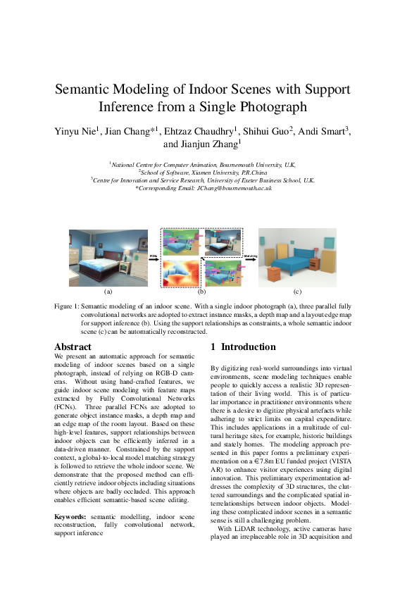 (PDF) Semantic modeling of indoor scenes with support inference from a ...