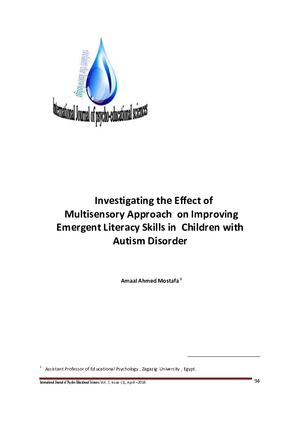 (PDF) Investigating the Effect of Multisensory Approach on Improving ...