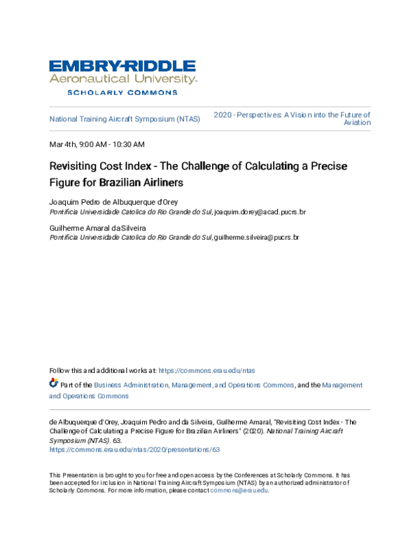 (PDF) Revisiting Cost Index - The Challenge of Calculating a Precise ...