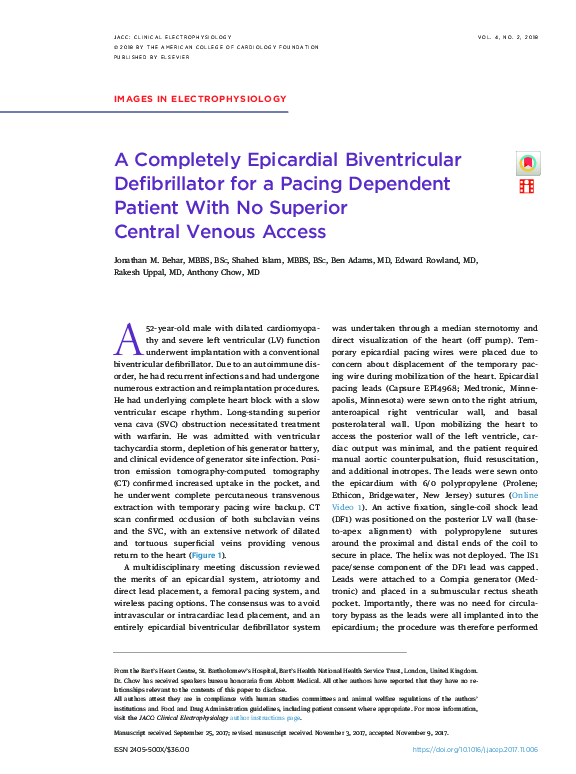(PDF) A Completely Epicardial Biventricular Defibrillator for a Pacing ...