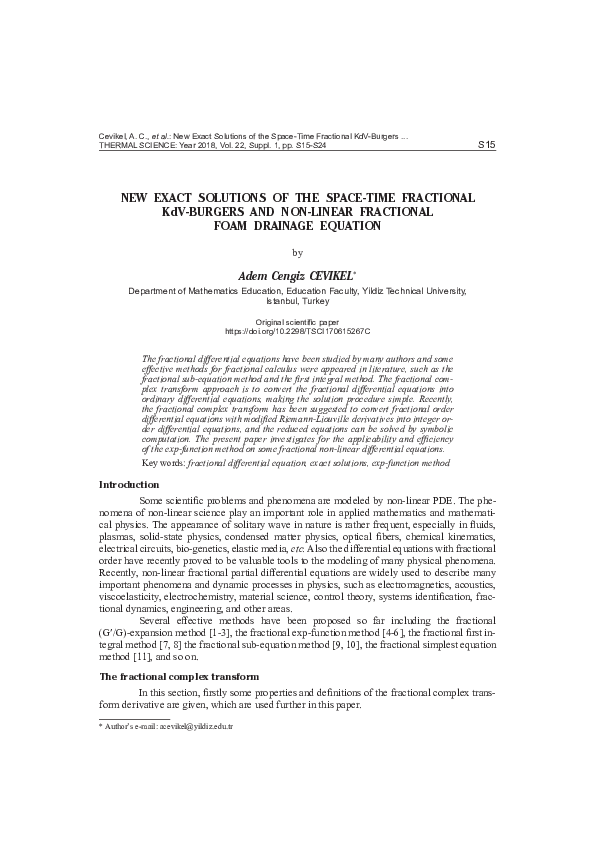 (PDF) New exact solutions of the space-time fractional KdV-burgers and ...