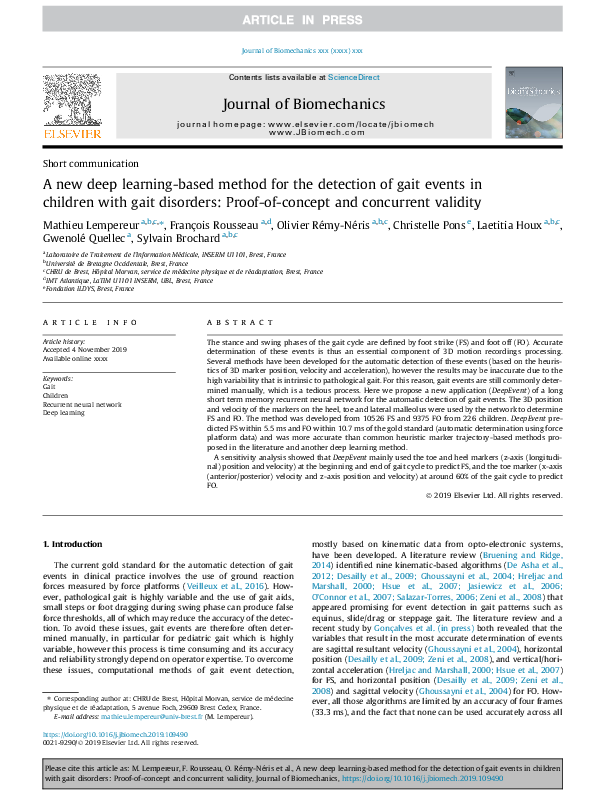 (PDF) A new deep learning-based method for the detection of gait events ...