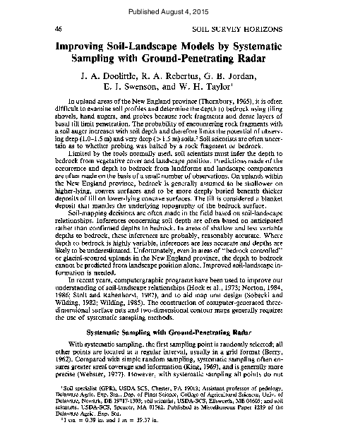(PDF) Improving Soil-Landscape Models by Systematic Sampling with ...