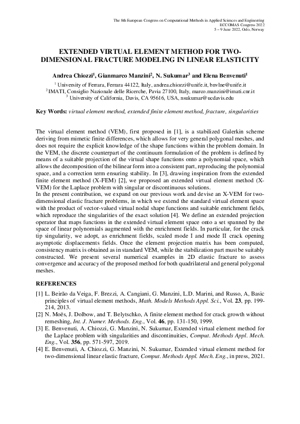 (PDF) Extended virtual element method for two-dimensional fracture ...