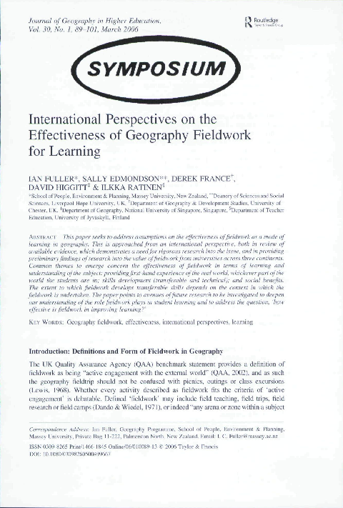 (PDF) International Perspectives on the Effectiveness of Geography ...