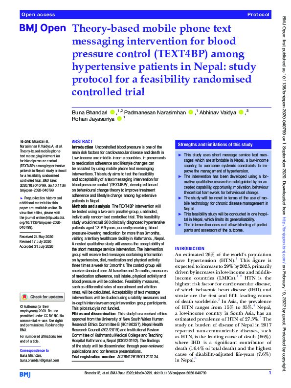 (PDF) Theory-based mobile phone text messaging intervention for blood ...