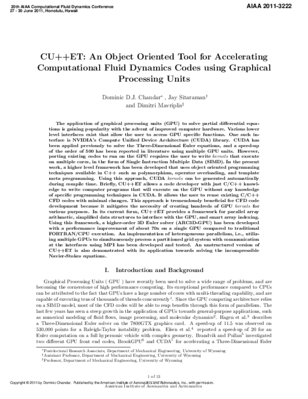 (PDF) CU++ET: An Object Oriented Tool for Accelerating Computational ...