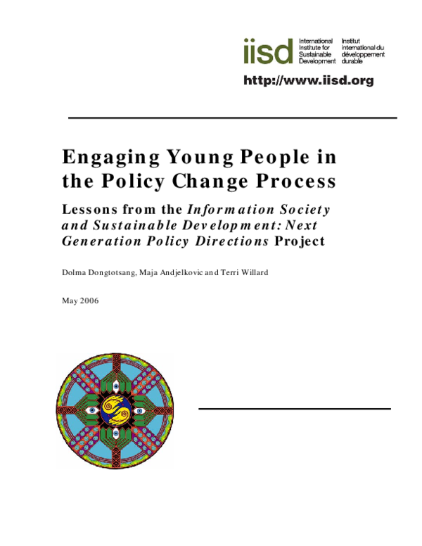 (PDF) Engaging Young People In the Policy Change Process