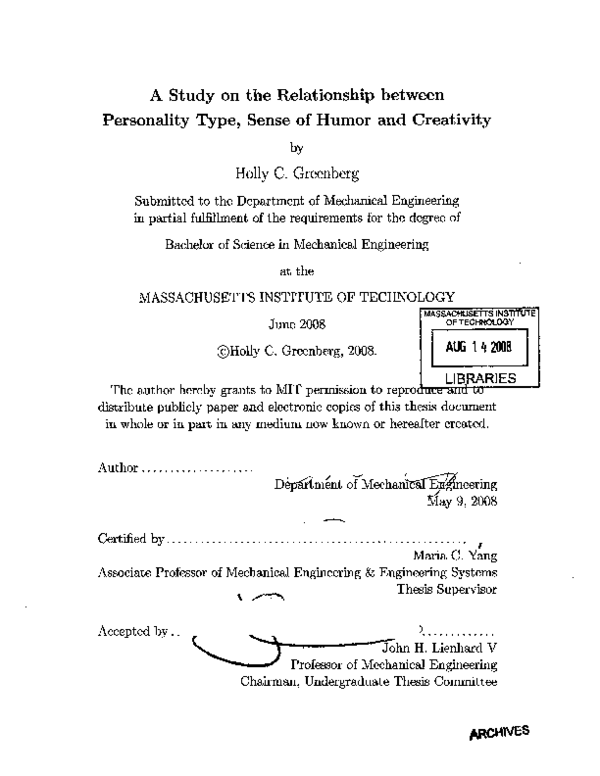 (PDF) A study on the relationship between personality type, sense of ...