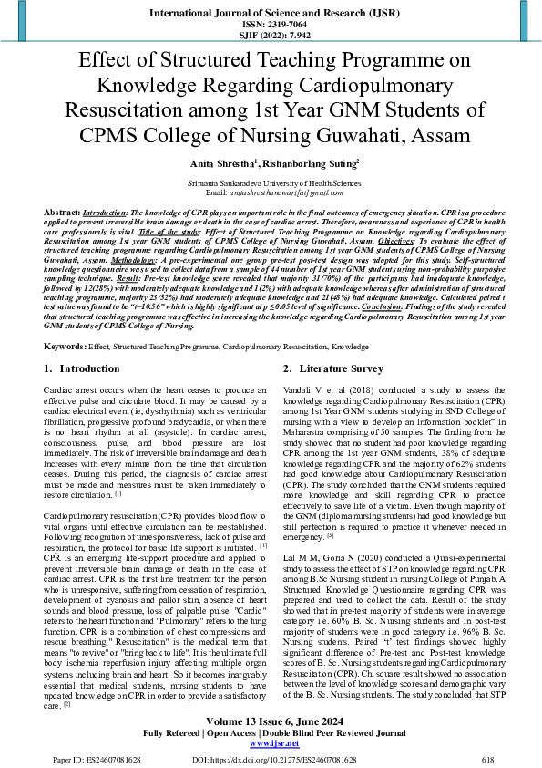 (PDF) Effect of Structured Teaching Programme on Knowledge Regarding ...