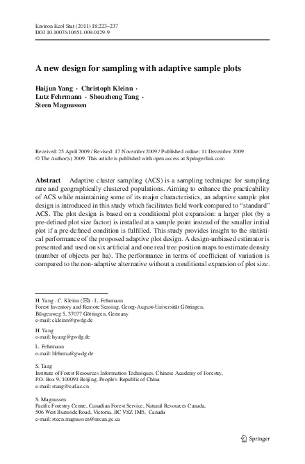 (PDF) Adaptive Sampling with Enhanced Plot Design