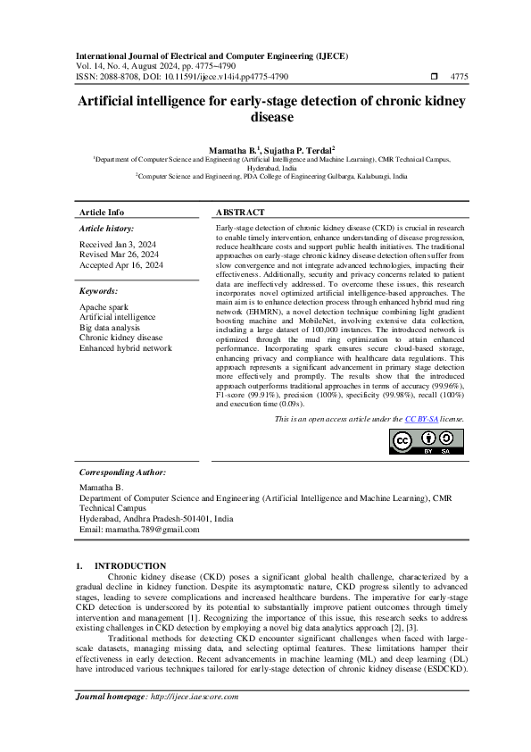 (PDF) Artificial intelligence for early-stage detection of chronic ...