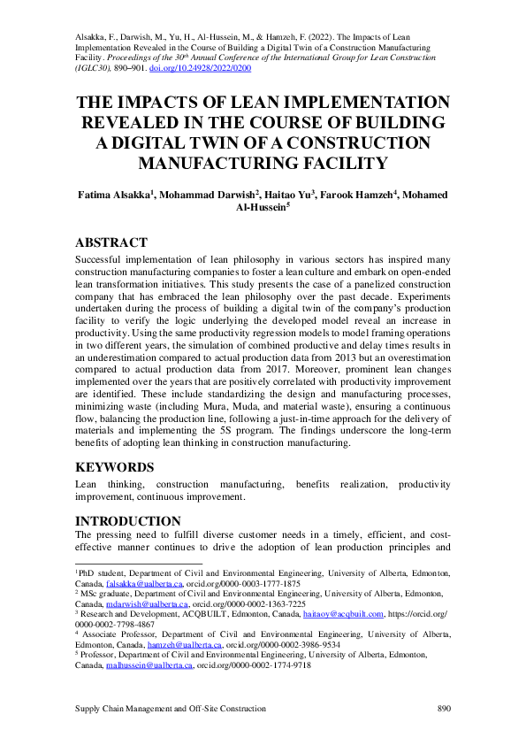 (PDF) The Impacts of Lean Implementation Revealed in the Course of ...