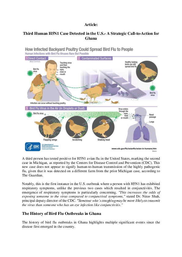 (PDF) Third Human H5N1 Case Detected in the U.S.-A Strategic Call-to ...