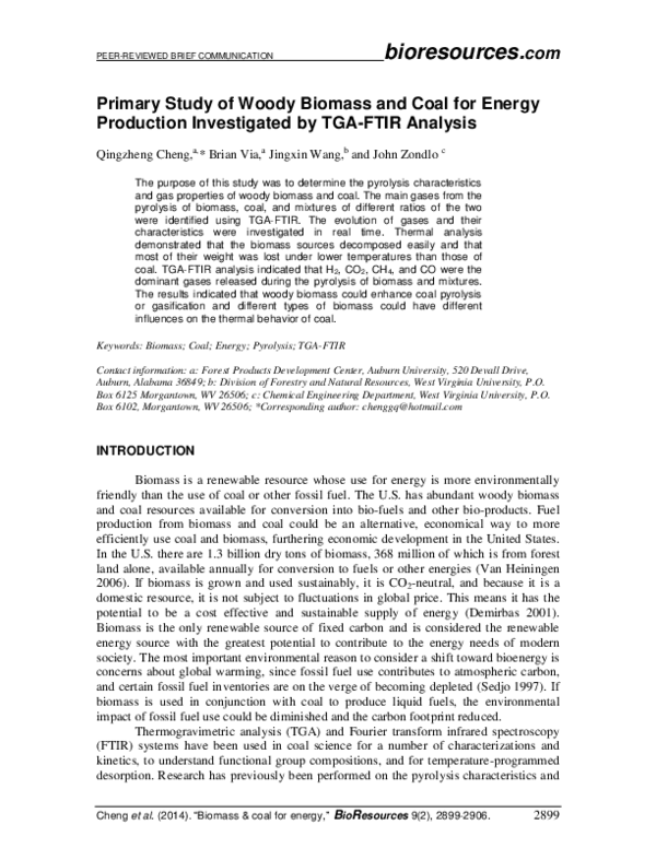 (PDF) Primary Study of Woody Biomass and Coal for Energy Production ...