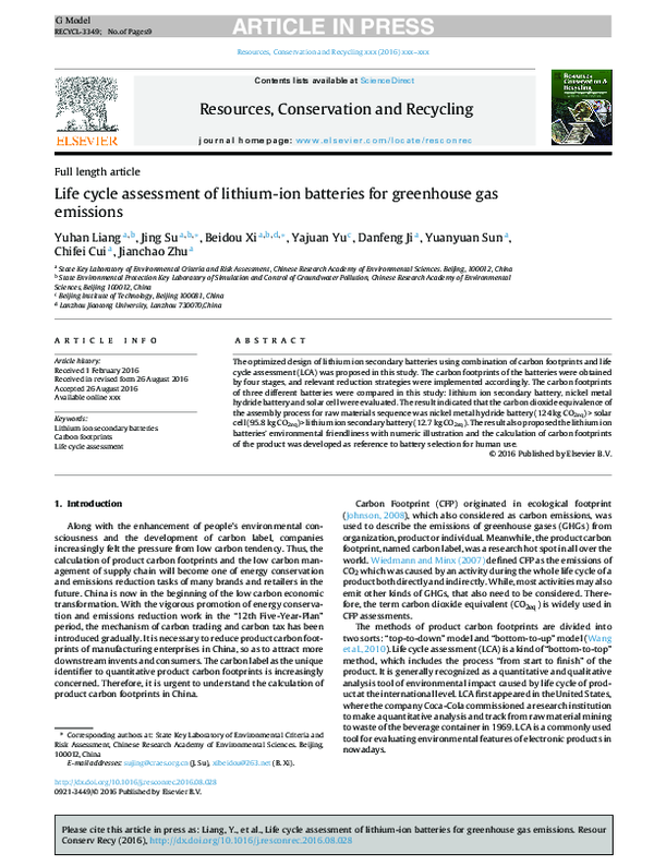 (PDF) Life cycle assessment of lithium-ion batteries for plug-in hybrid ...
