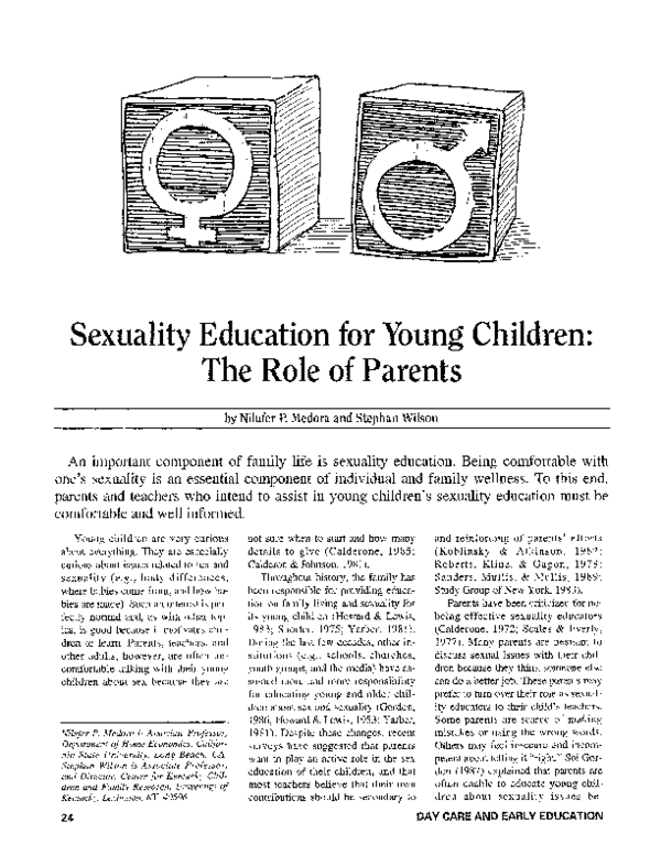 (PDF) Sexuality education for young children: The role of parents