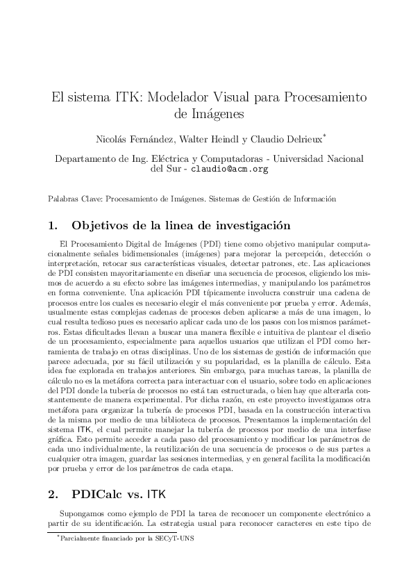 (PDF) El sistema ITK: Modelador Visual para Procesamiento de Imágenes