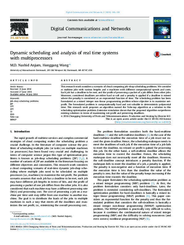 (PDF) Dynamic scheduling and analysis of real time systems with ...