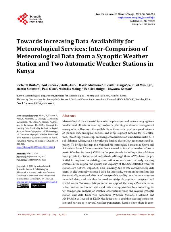 (PDF) Towards Increasing Data Availability for Meteorological Services ...