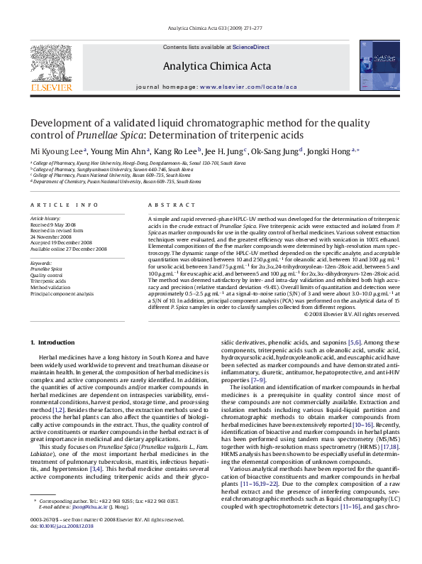(PDF) Development of a validated liquid chromatographic method for the ...