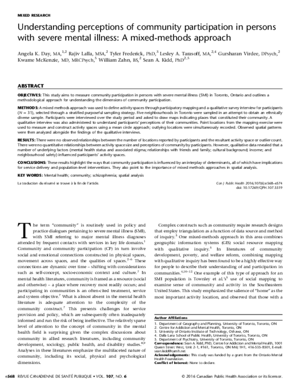 (PDF) Understanding perceptions of community participation in persons ...