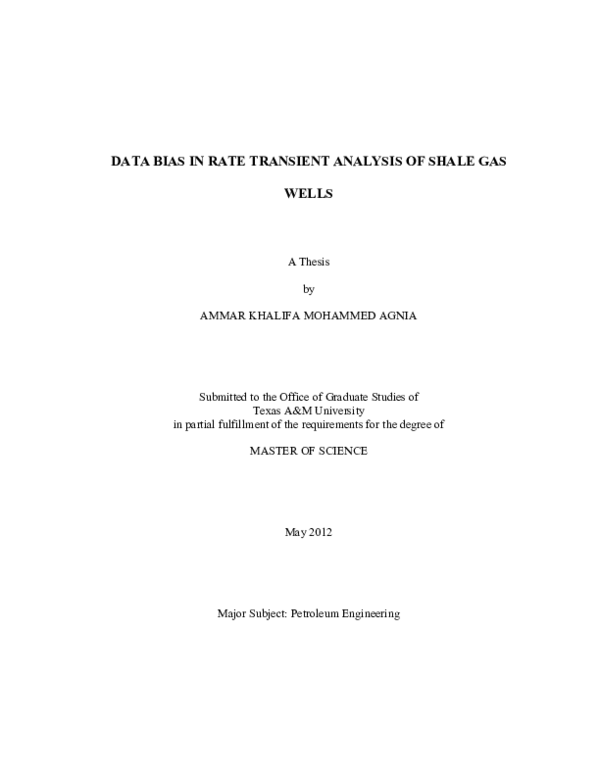 (PDF) Data Bias in Rate Transient Analysis of Shale Gas Wells