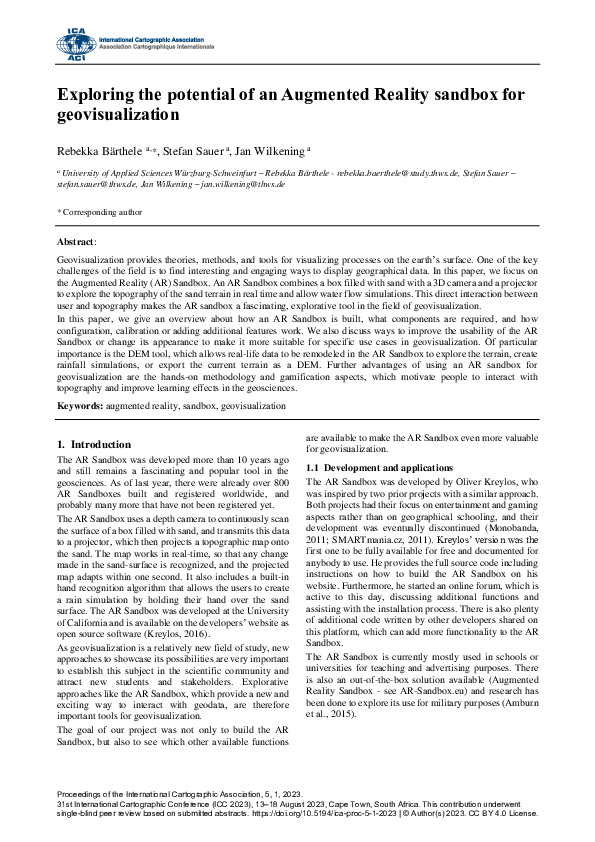 (PDF) Exploring the potential of an Augmented Reality sandbox for ...