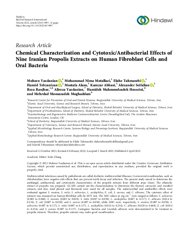 (PDF) Chemical Characterization and Cytotoxic/Antibacterial Effects of ...