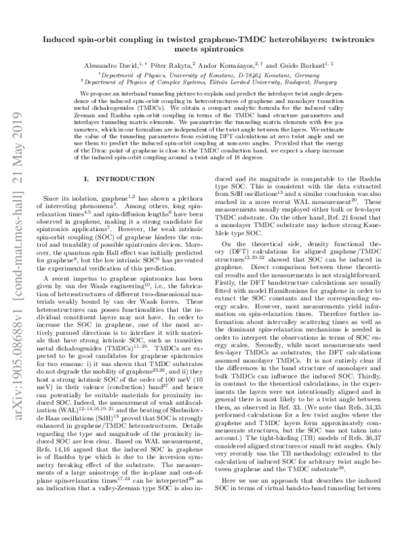 (PDF) Induced spin-orbit coupling in twisted graphene-TMDC ...