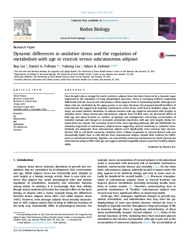 (PDF) Dynamic differences in oxidative stress and the regulation of ...
