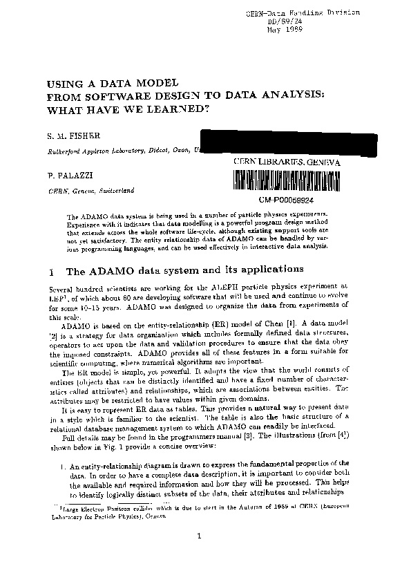 (PDF) Using a data model from software design to data analysis: What ...
