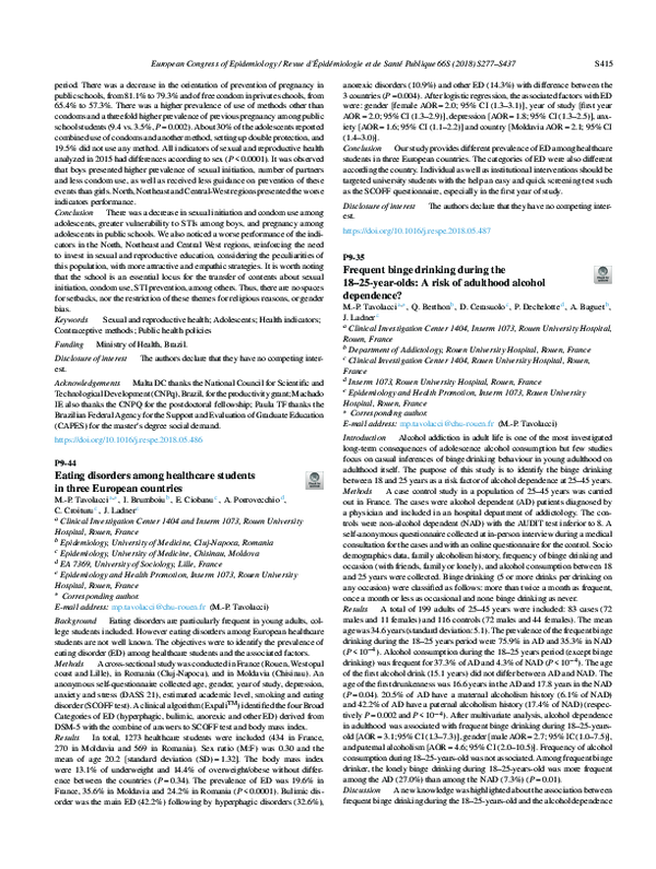 (PDF) Eating disorders among healthcare students in three European ...