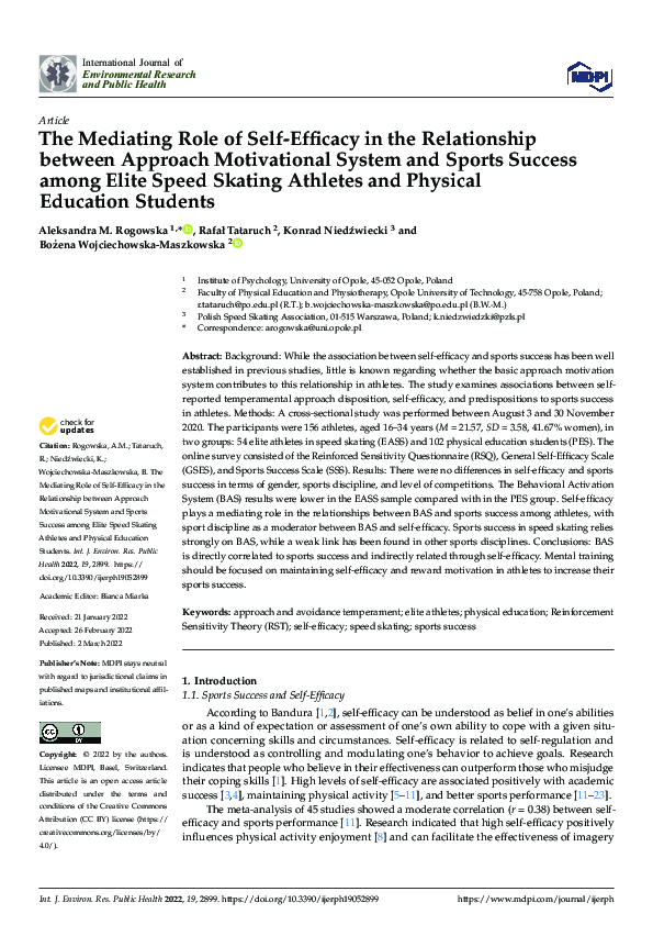 (PDF) The Mediating Role of Self-Efficacy in the Relationship between ...