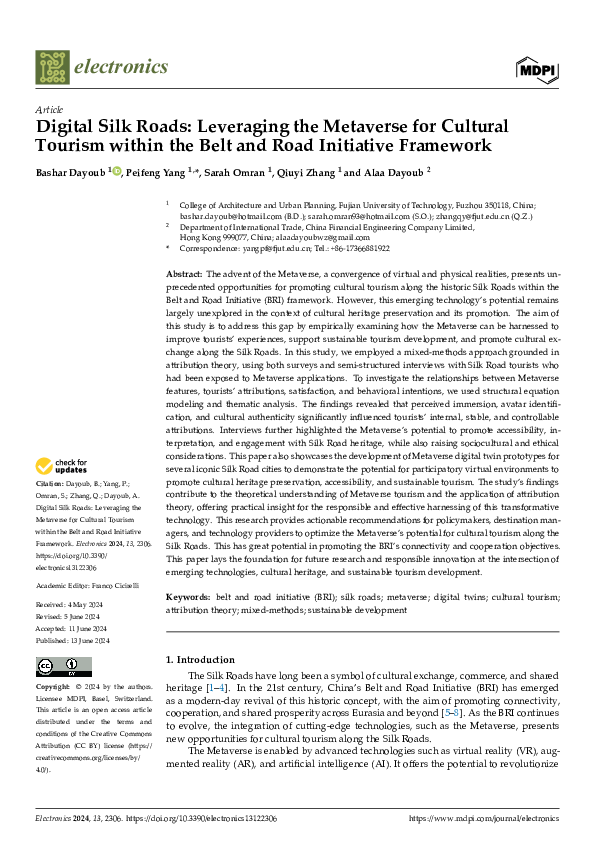 (PDF) Digital Silk Roads: Leveraging the Metaverse for Cultural Tourism ...