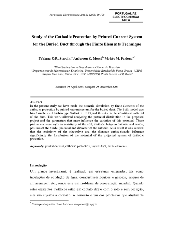 (PDF) Study of the Cathodic Protection by Printed Current System for ...