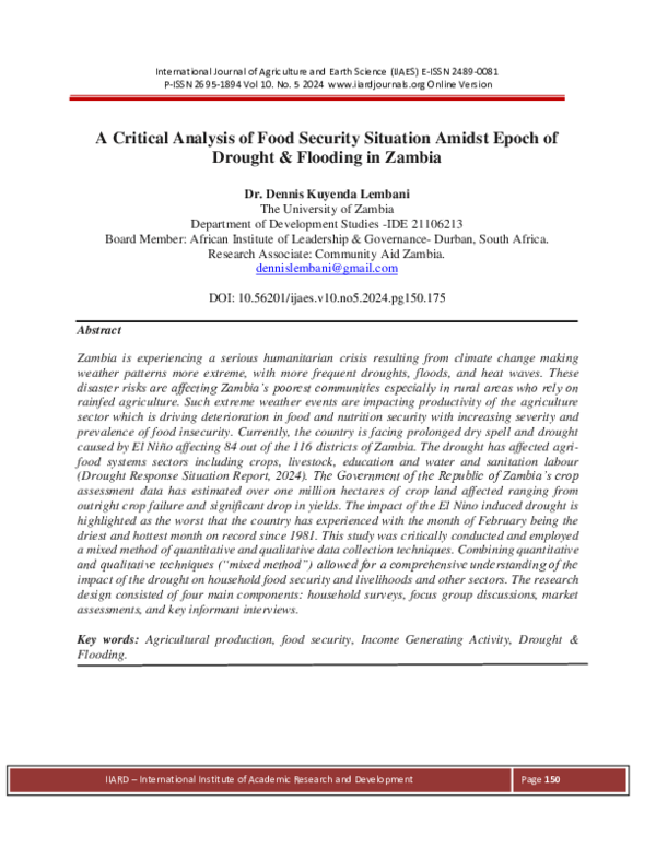 (PDF) A Critical Analysis of Food Security Situation Amidst Epoch of ...