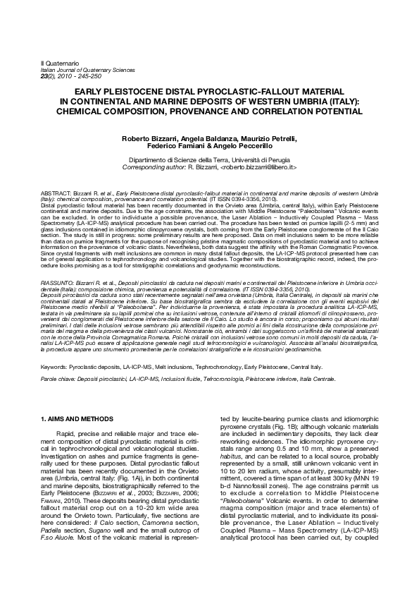 (PDF) Early Pleistocene Distal Pyroclastic-Fallout Material in ...