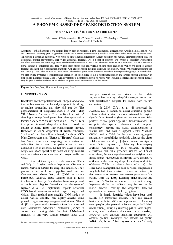 (PDF) A PHONEME-BASED DEEP FAKE DETECTION SYSTEM