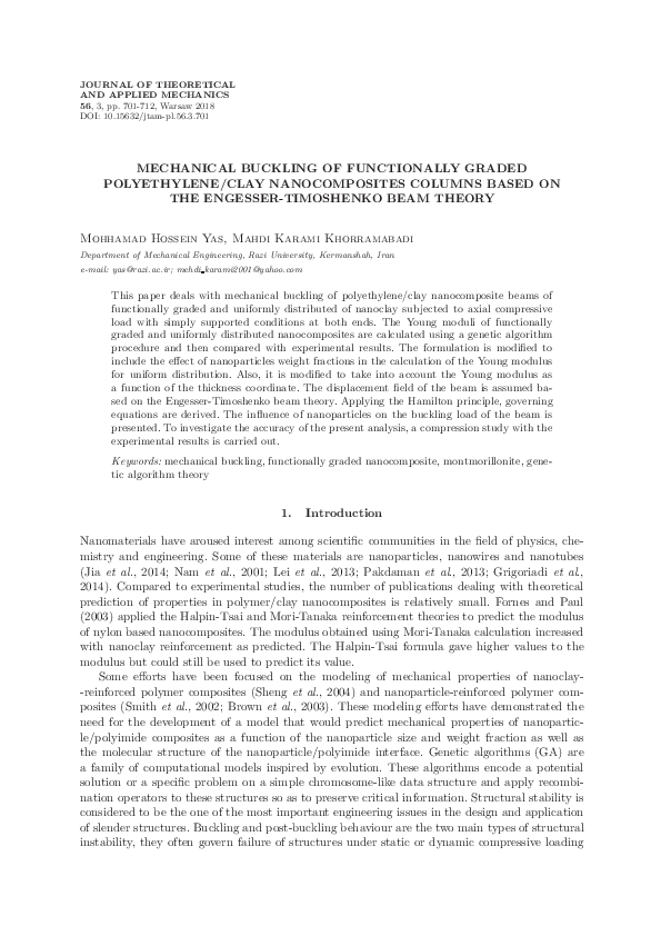 (PDF) Mechanical buckling of functionally graded polyethylene/clay ...