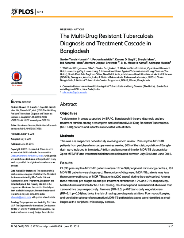 (PDF) The Multi-Drug Resistant Tuberculosis Diagnosis and Treatment ...