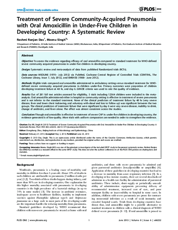 (PDF) Treatment of Severe Community-Acquired Pneumonia with Oral ...