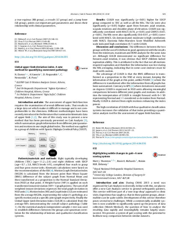 (PDF) Global upper limb deviation index. A new method for quantifying ...