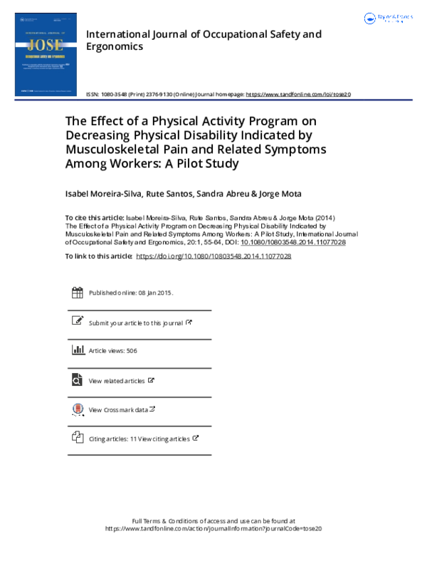 (PDF) The effect of a physical activity program on decreasing physical ...