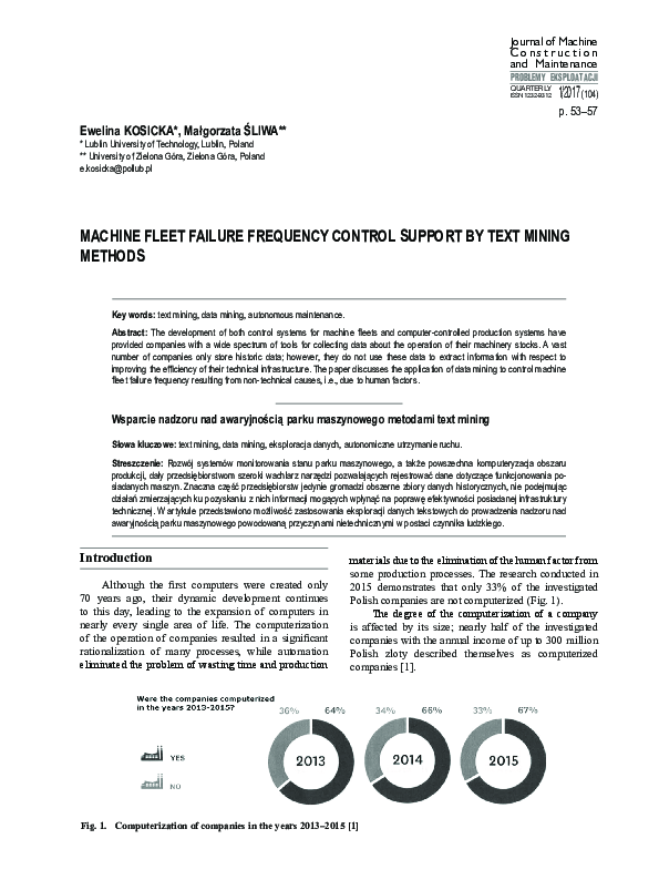 (PDF) Machine fleet failure frequency control support by text mining ...