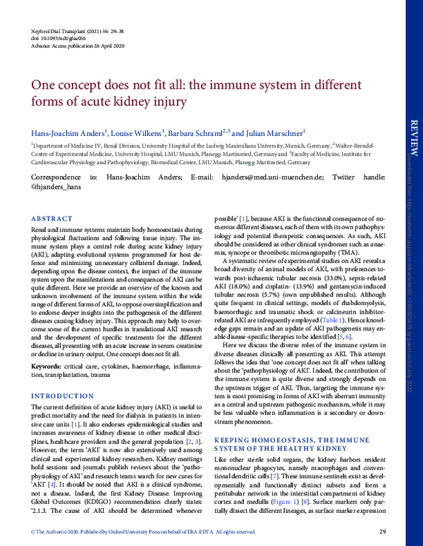 (PDF) One concept does not fit all: the immune system in different ...