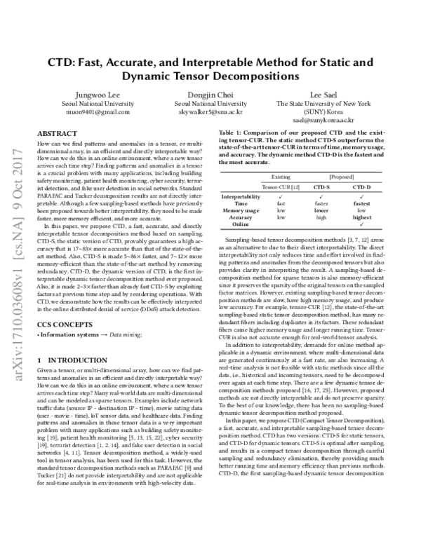 (PDF) CTD: Fast, accurate, and interpretable method for static and ...