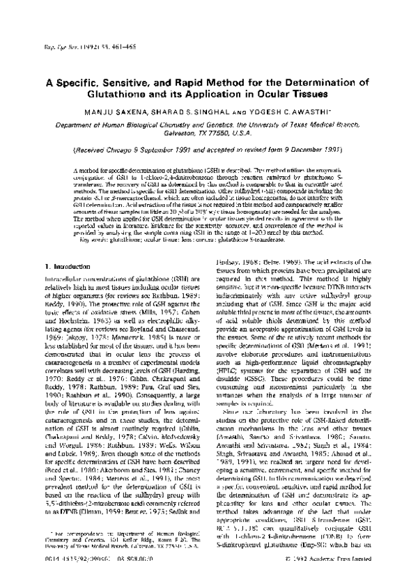 (PDF) A specific, sensitive, and rapid method for the determination of ...