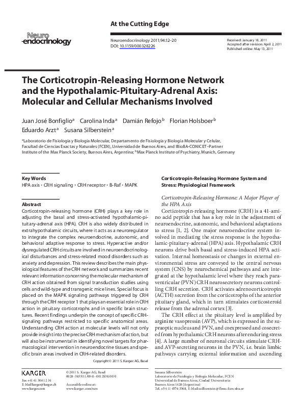 (PDF) The Corticotropin-Releasing Hormone Network and the Hypothalamic ...