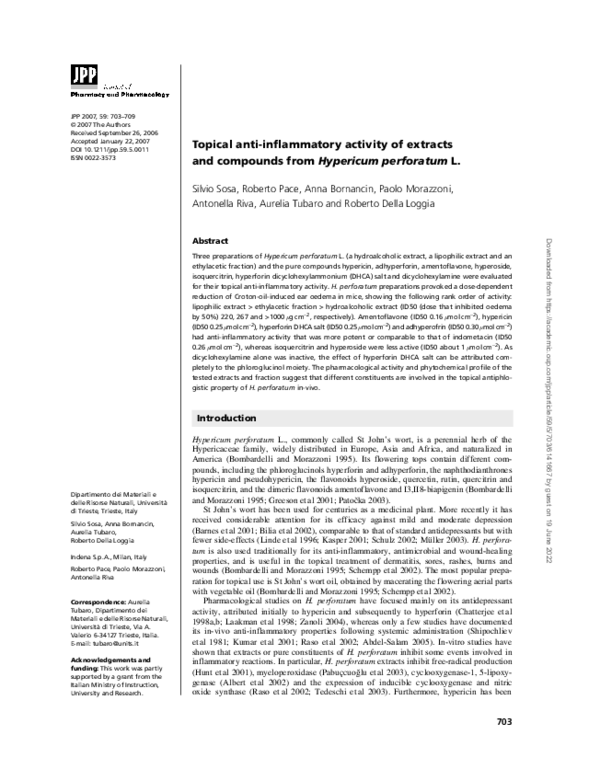 (PDF) Topical anti-inflammatory activity of extracts and compounds from ...